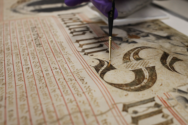 Close-up view of Charter restoration