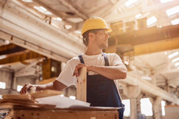 Person in construction cap
