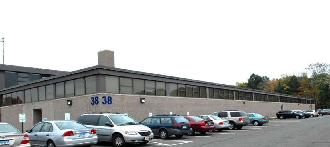 The exterior of an office building