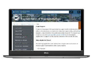 Open Laptop to DOT webpage