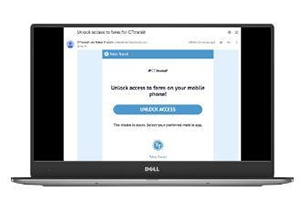 Open laptop to work email