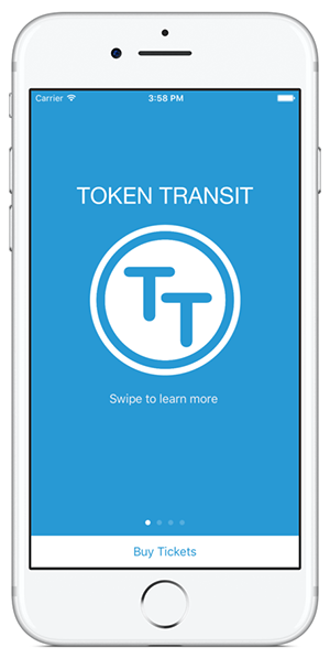 Token Transit App on Phone