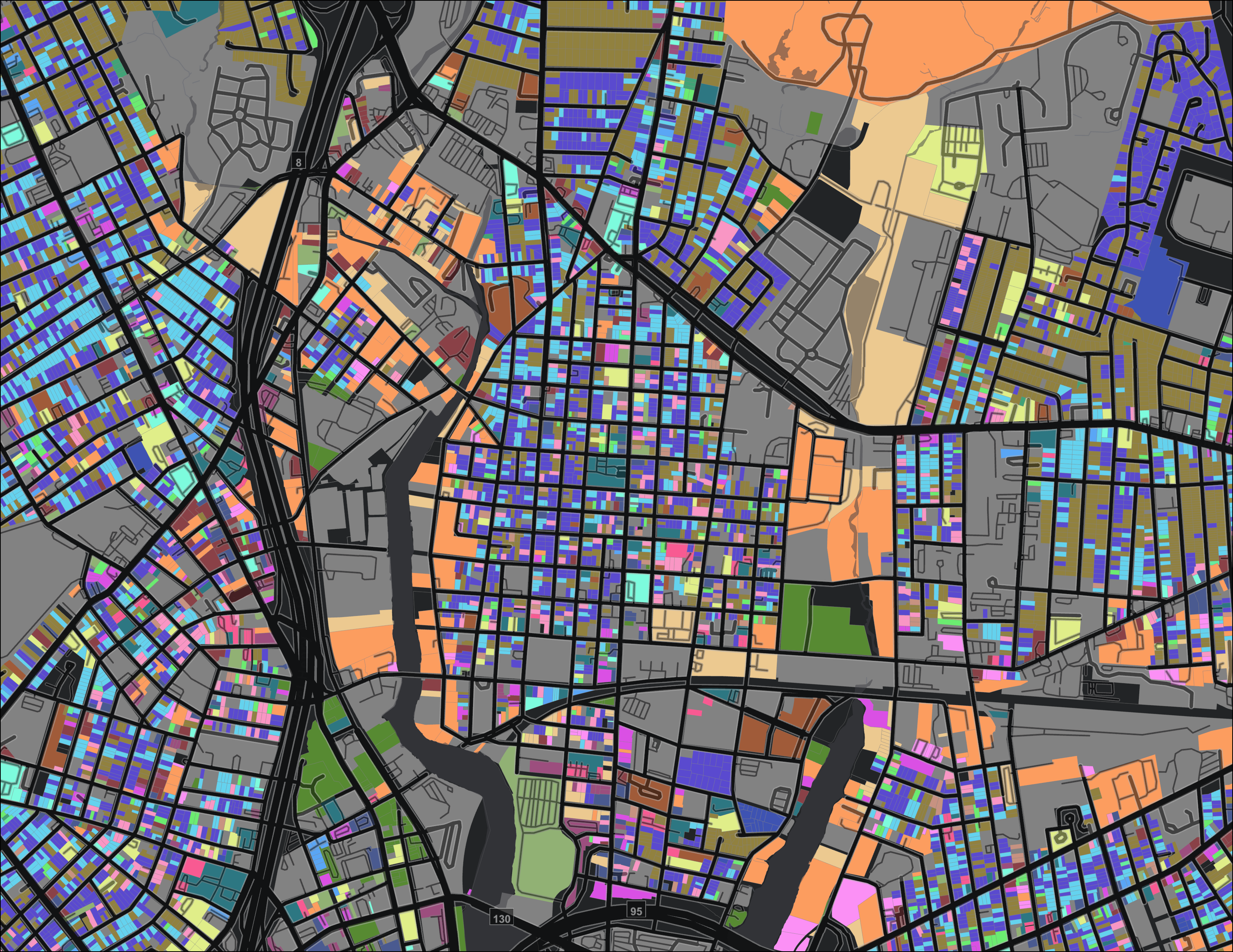 Sample image of parcel data and state use codes
