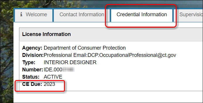 continuing education due example