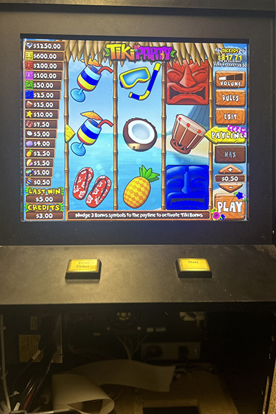 Illegal slot machines confiscated by the Department of Consumer Protection Gaming Division.