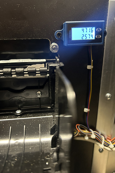 Counters inside illegal machines confiscated by DCP show how much money has been collected and how much has been paid out.