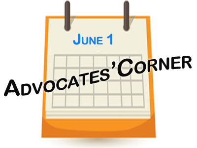 Calender with Advocates Corner June 1