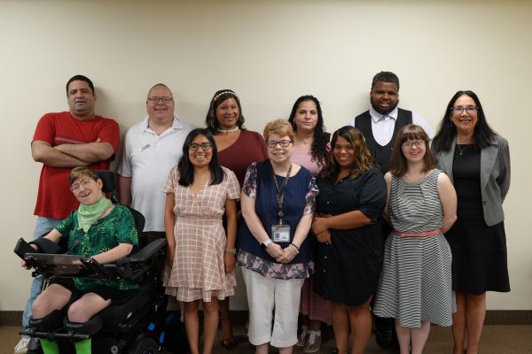 Commissioner Elisa Velardo with DDS Self Advocate Coordinators