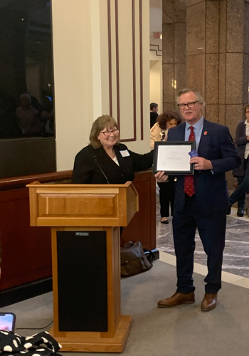 Karen Hlavac and Senator Formica