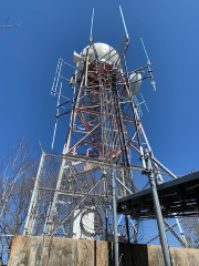 Radio communications tower supporting Connecticut CTS mutual aid system