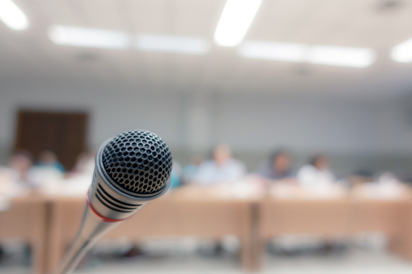 Microphone in council room