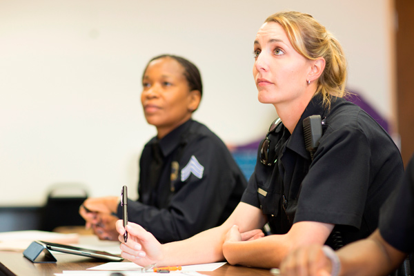 Police training class
