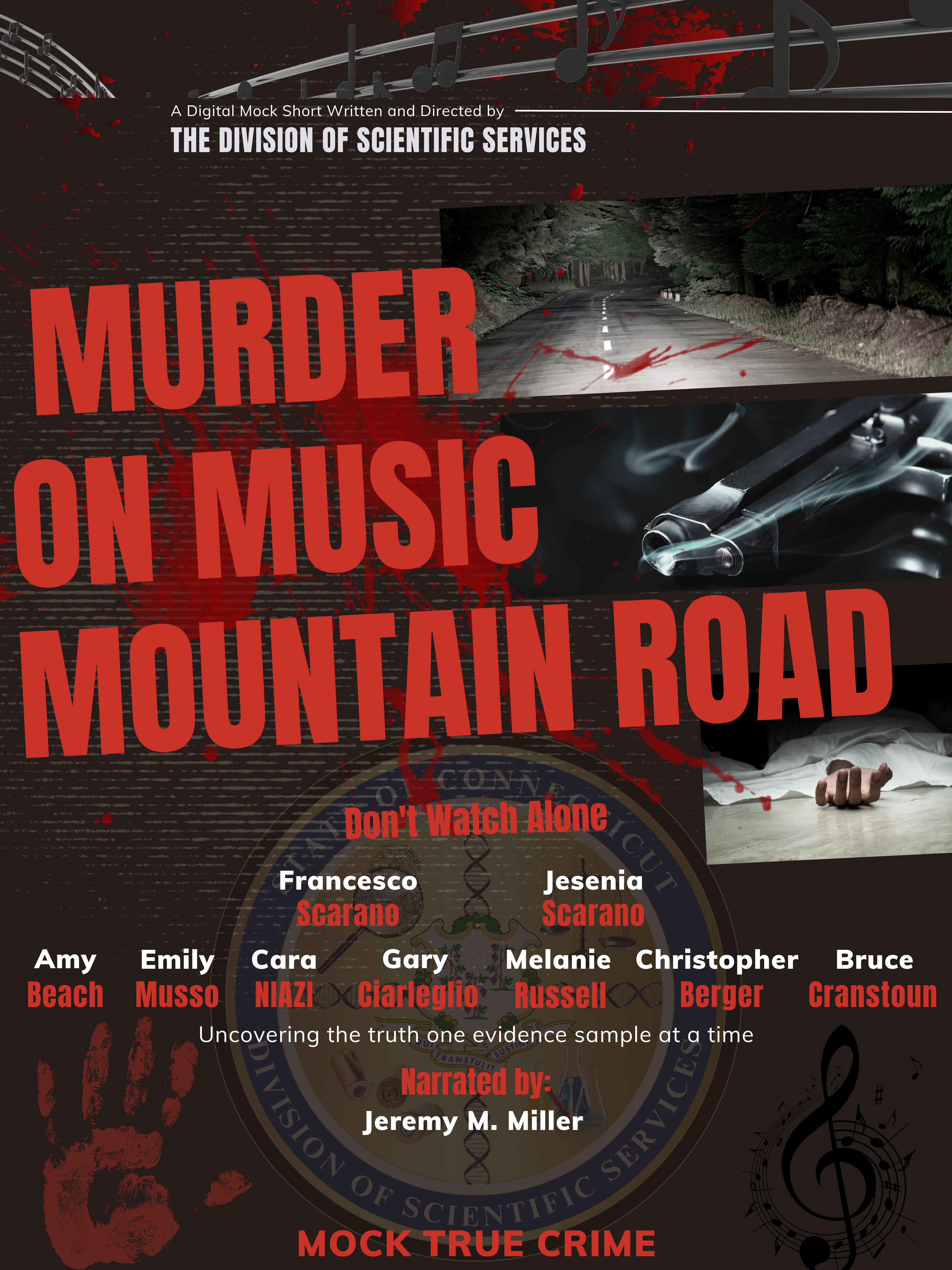 Murder on Music Mountain Road Flier