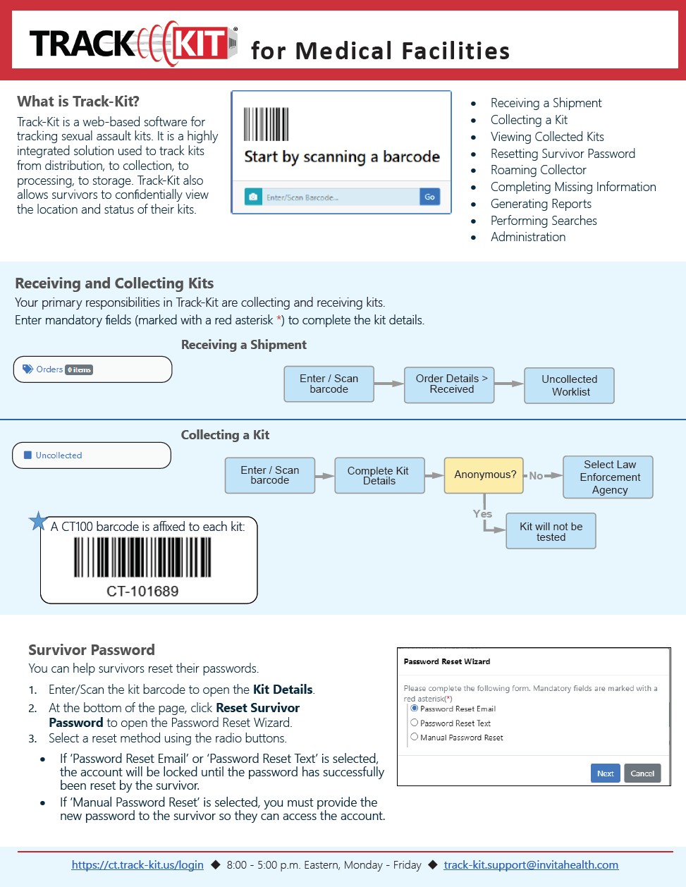 Track Kit Training for Medical Facilities Page 1