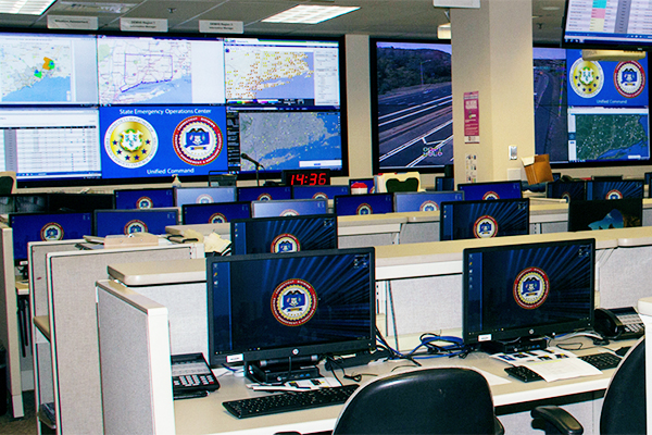 The State Emergency Operations Center room.