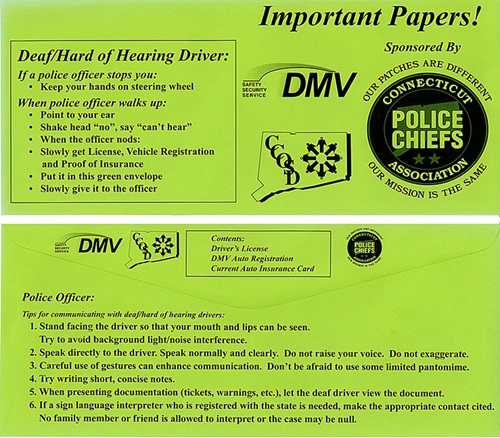 Image of green envelope front and back