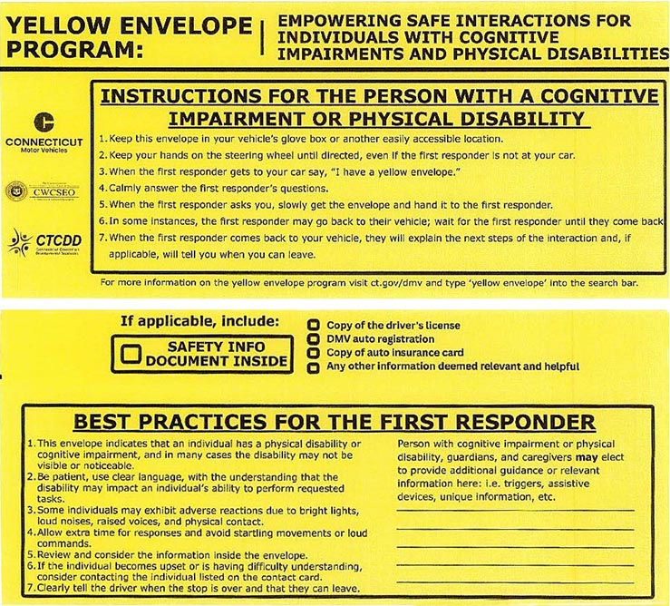 This is an image of the yellow envelope