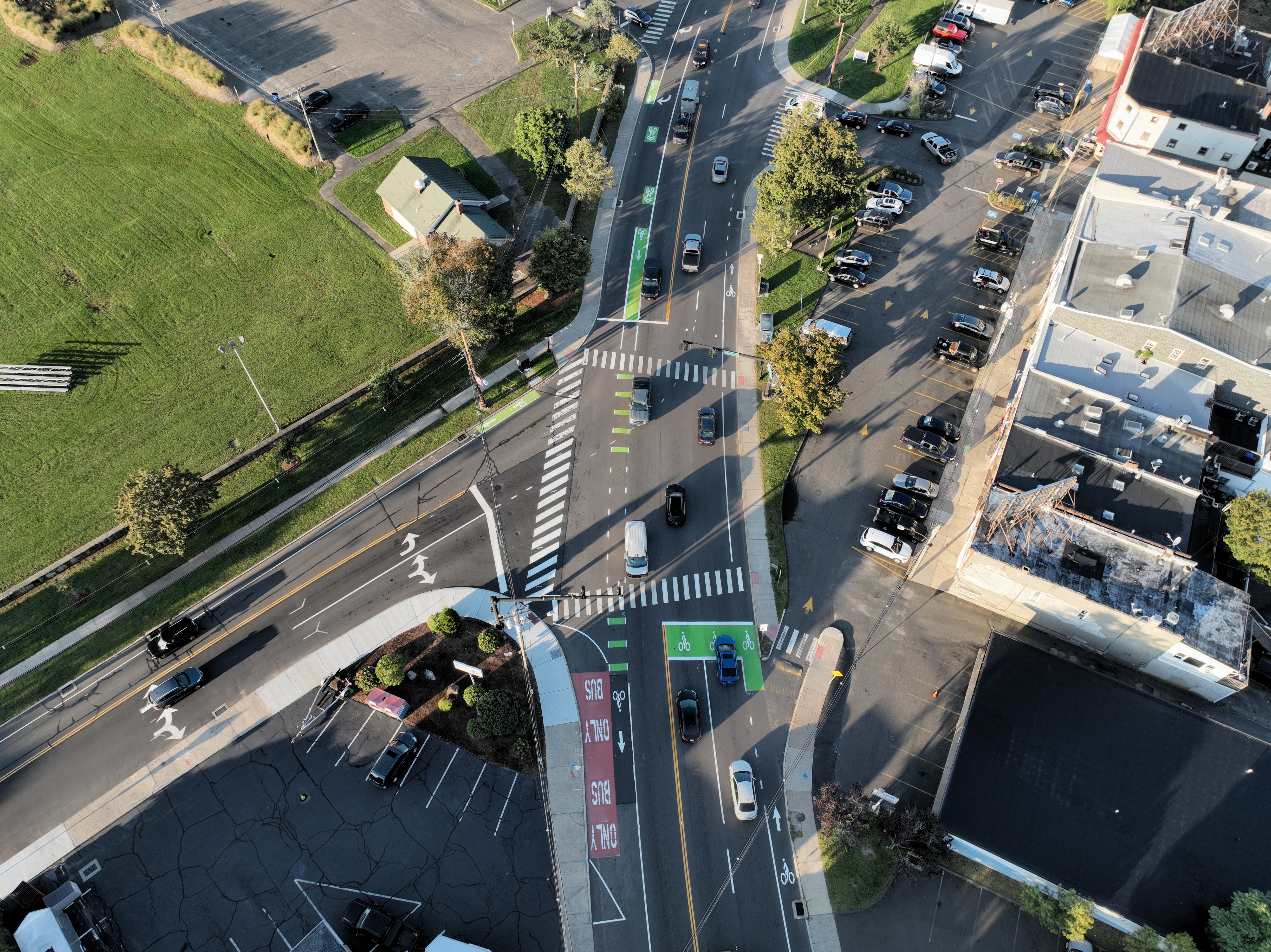Aerial View of Streets