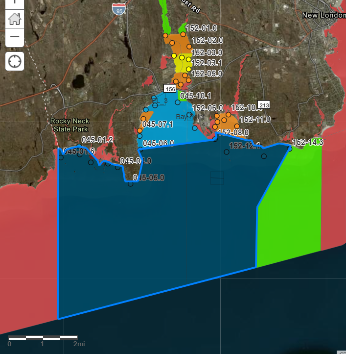 East Lyme and Waterford Shellfish Growing Area Administrative Closure