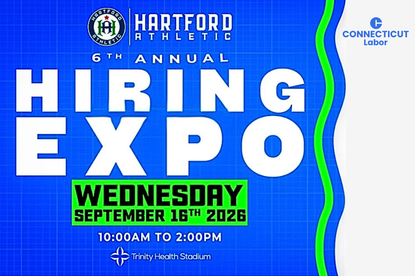 The Connecticut Department of Labor (CTDOL) and Hartford Athletic are hosting the 6th annual hiring expo at Trinity Health Stadium in Hartford on September 16, 2026, from 10:00 AM to 2:00 PM at Hartford's Trinity Health Stadium.
