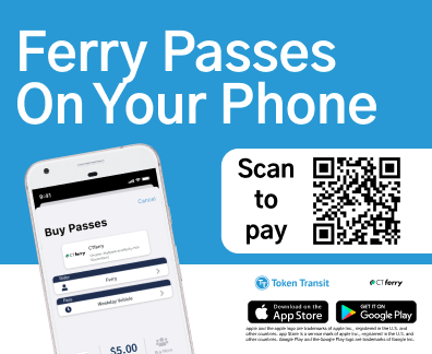 Ferry Passes on your phone? Scan to pay