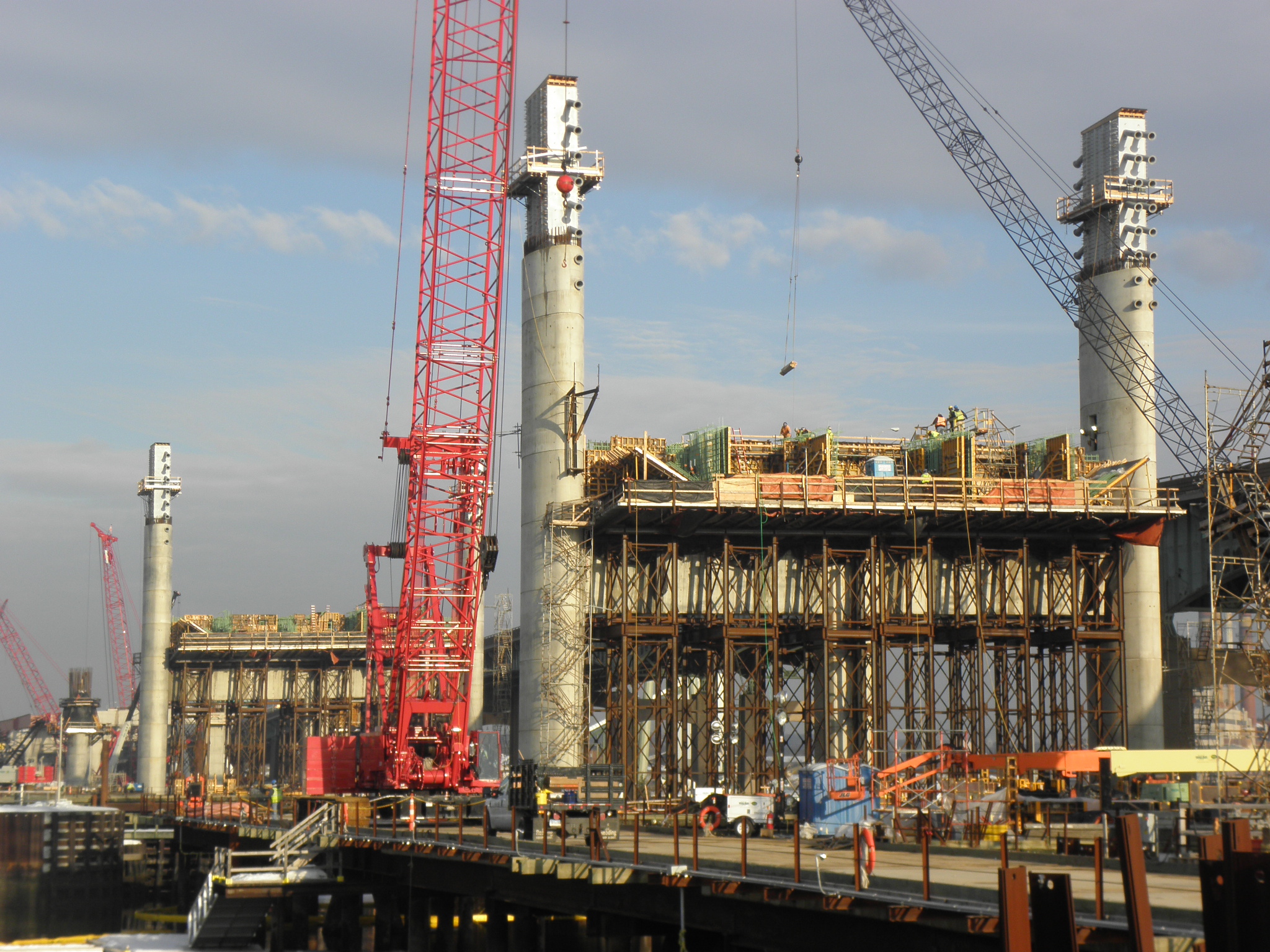 large scale building project with cranes and towers