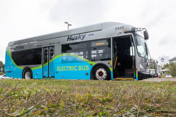 Windham Regional Transit Electric Bus at UConn