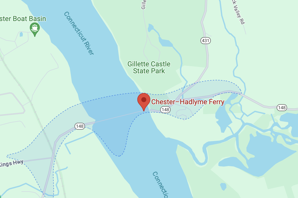 Chester-Hadlyme Ferry Location in google Maps