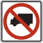 No Truck Symbol Sign