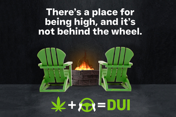 there is a place for driving high and it is not behind the wheels - campaign DUI