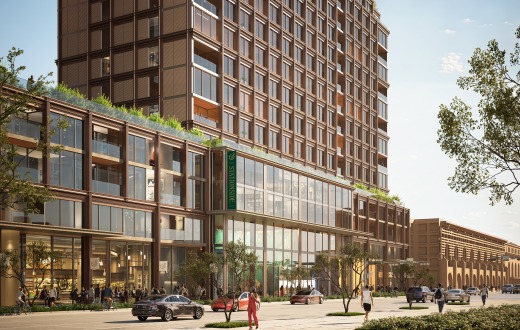 Rendering of transit-oriented development project at New Haven Union Station