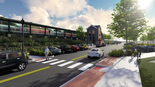 Rendering of the new train station in Naugatuck.