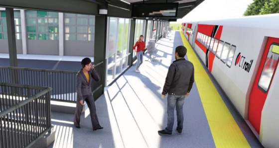 Rendering of the Waterbury train station