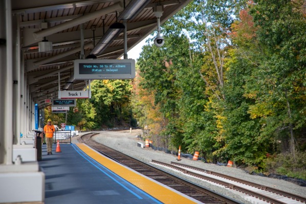 Tracks at the Windsor Locks Train Station