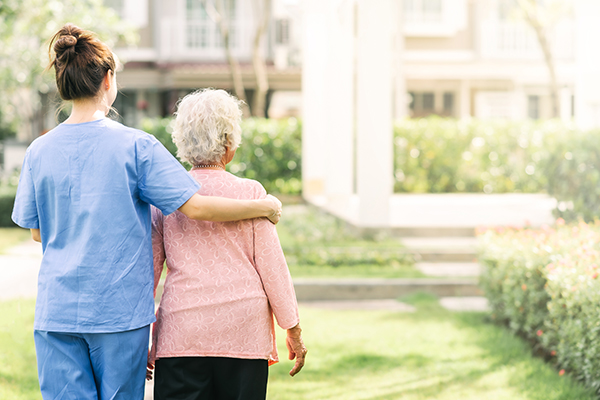 Nurse and older woman