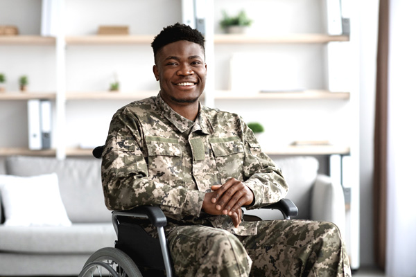 Veteran in wheelchair