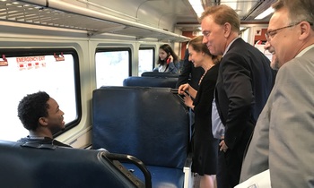 Governor Lamont on the Hartford Line