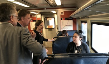 Governor Lamont on the Hartford Line