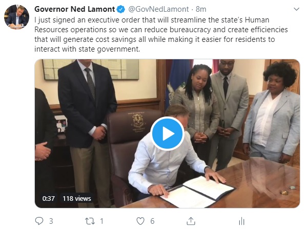 Tweet from Governor Lamont