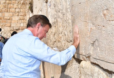 Governor Ned Lamont in Jerusalem on a walking tour of the Old City.