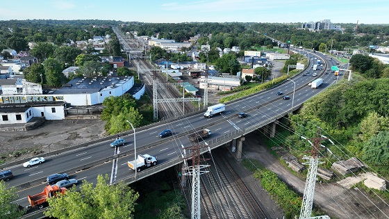 Aerial view of Interstate 95 in West Haven