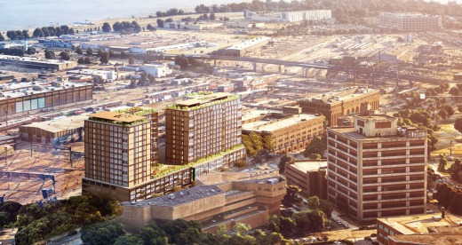 Rendering of transit-oriented development project at New Haven Union Station