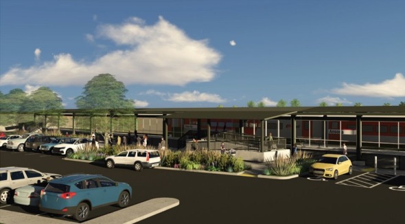 Rendering of the upgraded Ansonia Train Station.