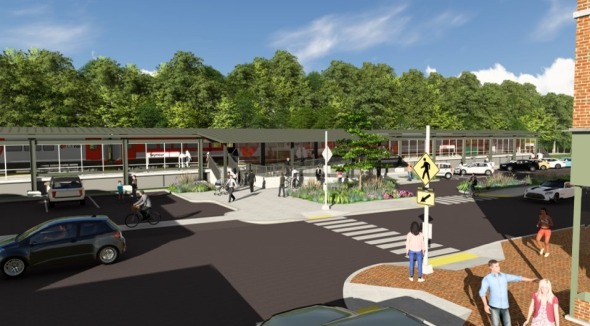 Rendering of the upgraded Seymour Train Station.