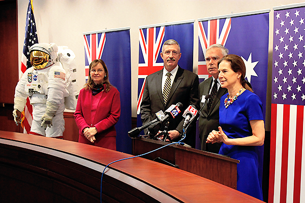 Lieutenant Governor Bysiewicz giving a speech.