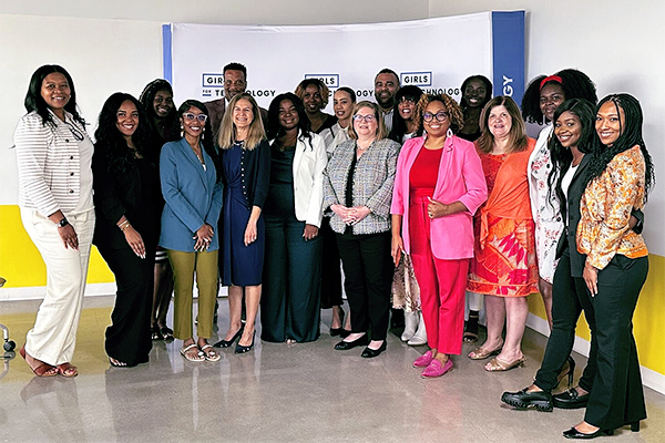 Lieutenant Governor Susan Bysiewicz with members of the Girls for Technology Working Group.
