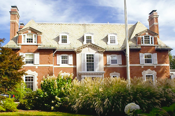 Front view of the Governor's residence.