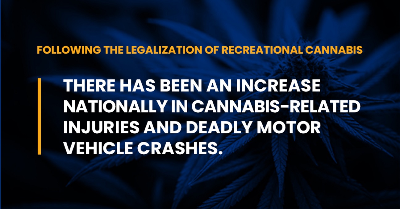 there has been an increase nationally in cannabis related injuries and deadly motor vehicle crashes following the legalization of recreational cannabis - office of highway safety