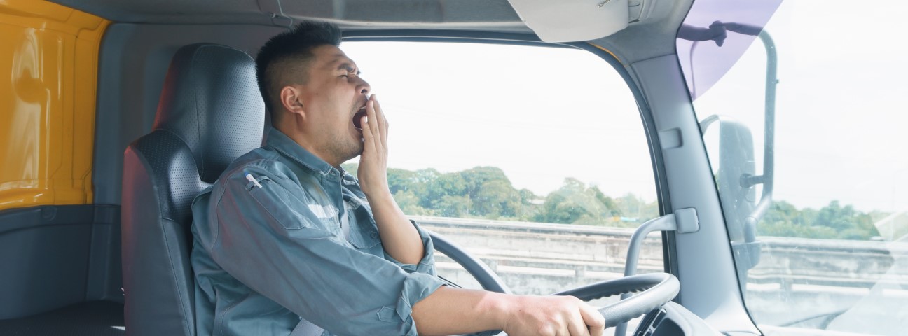 tired and drowsy truck driver driving - drowsy driving - office of highway safety - CT DOT
