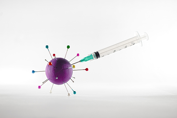 Syringe in virus molecule